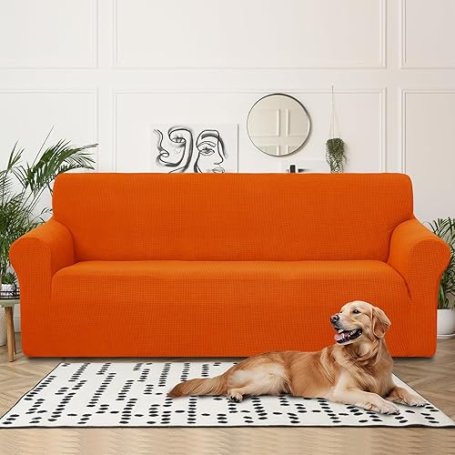 Miniatura 166 de U-NICE HOME Funda elástica para sofá de 2 plazas, funda protectora de muebles para sofá de 2 plazas, apta para mascotas (sofá biplaza, beige)