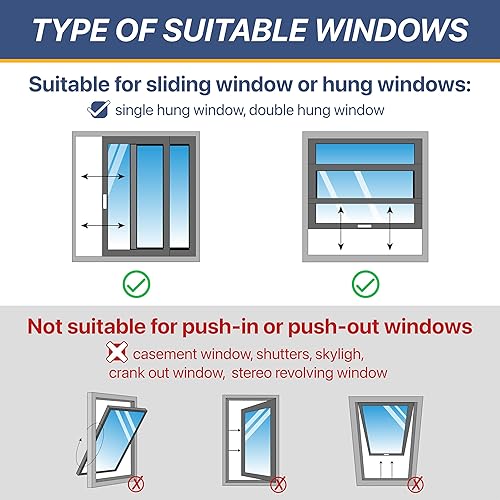 Miniatura 6 de Loviga Kit portátil de ventilación de ventana de CA, 100% sellado portátil de aire acondicionado kit de sellado para secadora de ropa de unidad de