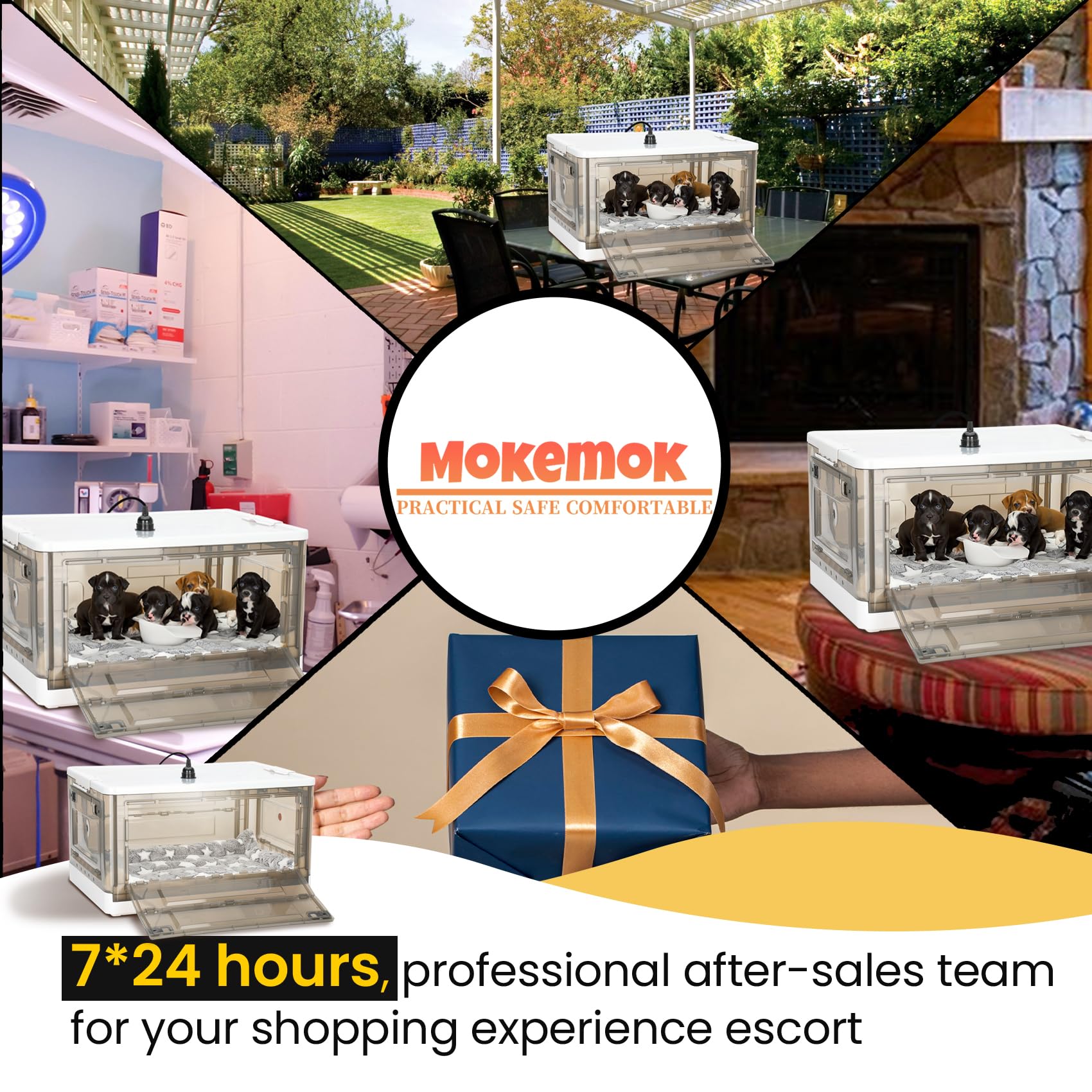 85L Puppy Incubator with Heating and Oxygen, Dog Incubator for Puppies and Kittens,Incubator for