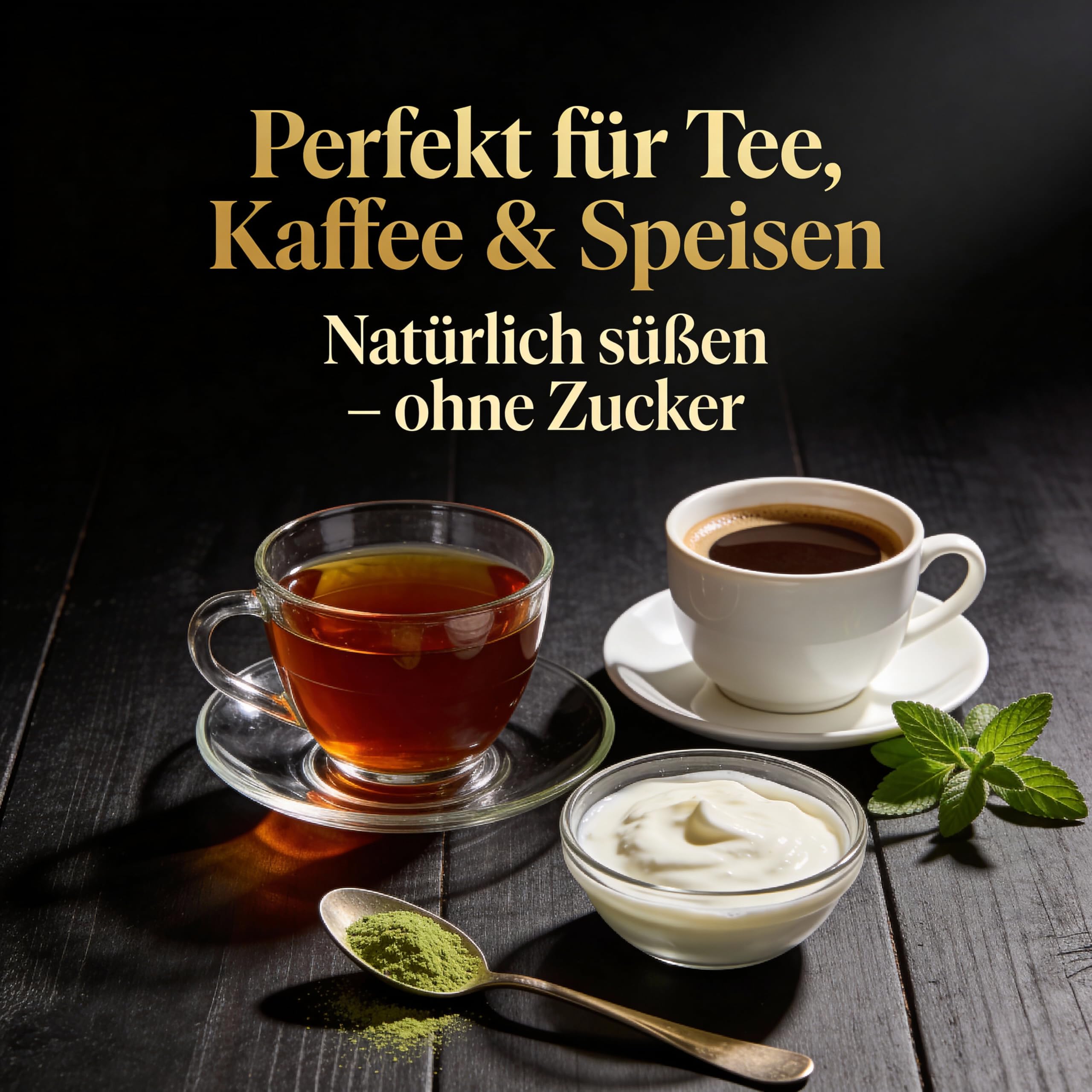 Polvere di Stevia - Dolcificante Naturale 100% da Foglie di Stevia | Alta Resa 1:300 | Alternativa Vegetale Senza Zucchero | Ideale per Tè, Caffè, Dolci, Bevande e Dessert (200 g)