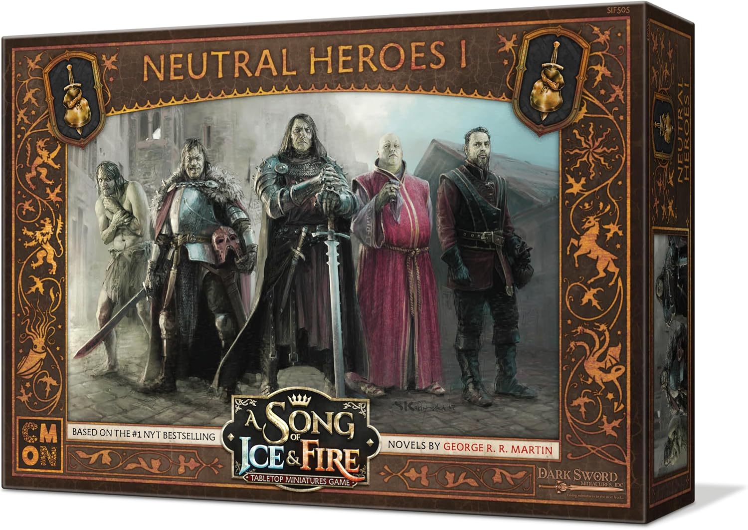 CMON A Song of Ice and Fire Tabletop Miniatures Neutral Heroes I Box Set - Versatile Characters for Your Battles, Strategy Game for Adults, Ages 14+, 2+ Players, 45-60 Minute Playtime, Made