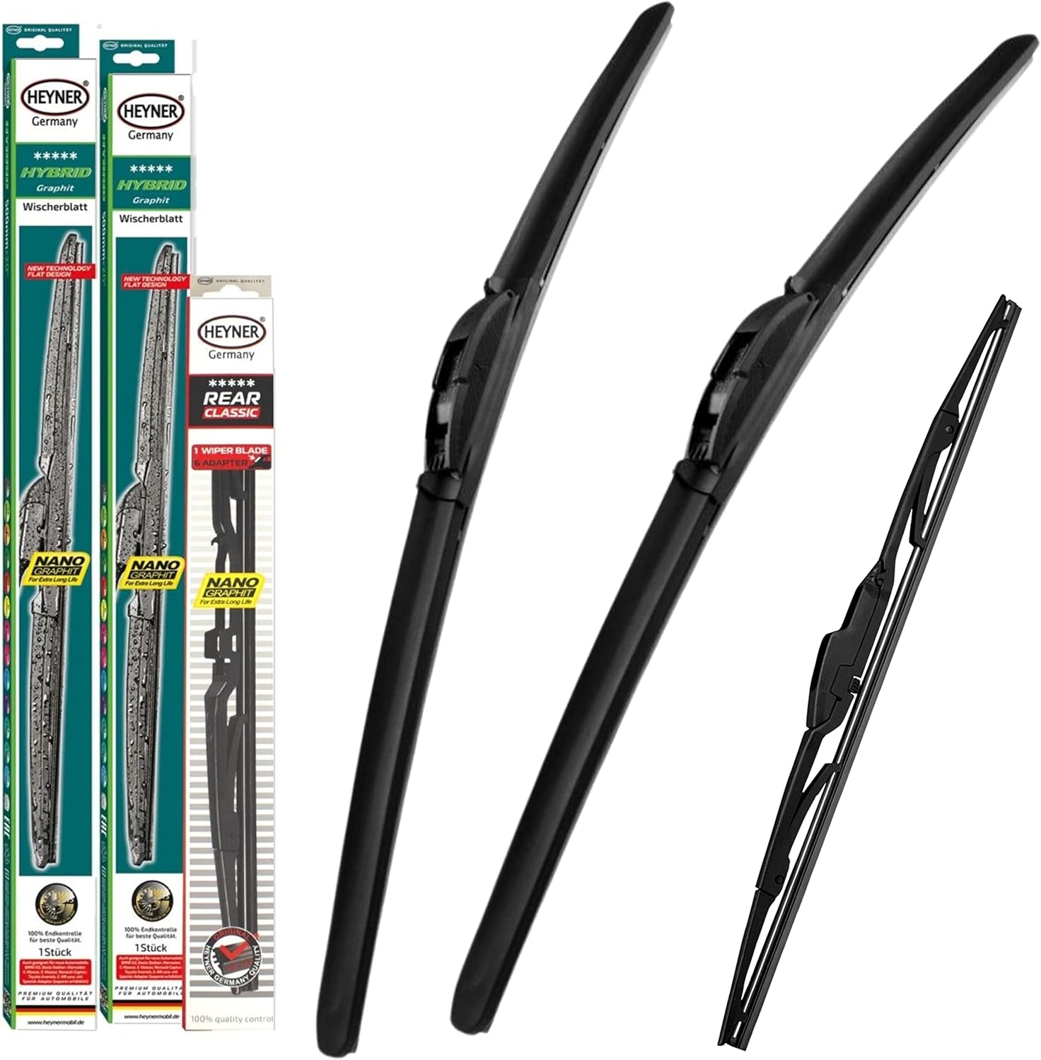 HEYNER Wiper Blades Fits Nissan Qashqai 20142020 Hybrid Full Set