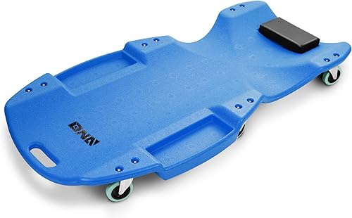 DNA MOTORING TOOLS-00239 - Enredadera automotriz de perfil bajo de 48 pulgadas con reposacabezas acolchado, color azul