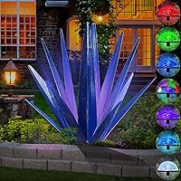 Vista 19 de Escultura rústica de tequila grande, plantas de agave de metal rústico para patio al aire libre, decoración del hogar, estatua de metal pintada a