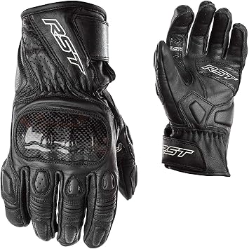 RST Stunt III CE Motorcycle Gloves Leather/Performance Shell, Ventilation Panels, CE Certified Impact Protection Road/Adventure Use