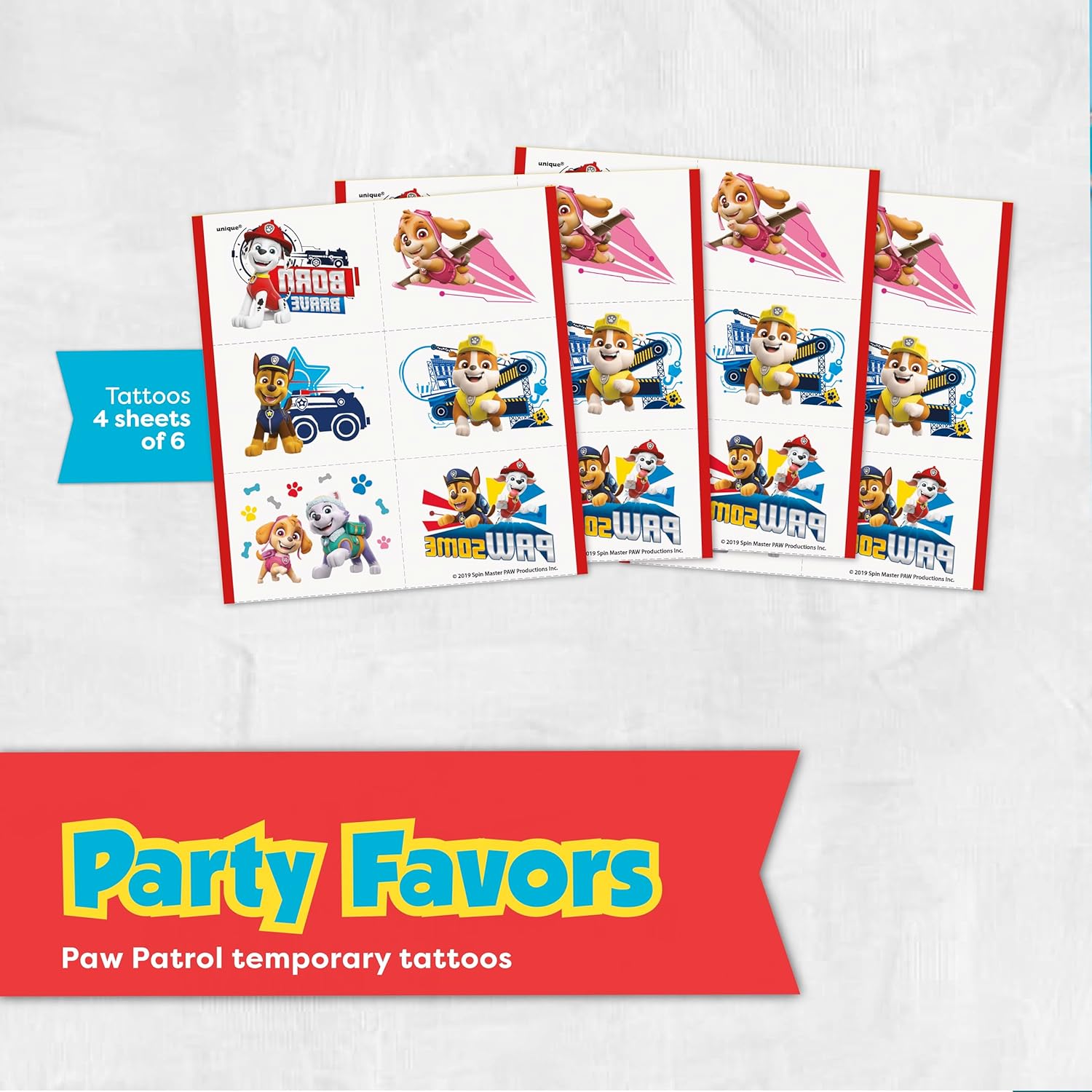 Paw Patrol Birthday Decorations | Serves 16 | Banner, Tablecloth, Balloons, Plates and Napkins, Temporary Tattoos, Sticker | Paw Patrol Party Decorations