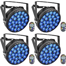4PCS 27LED Stage Lights, DMX Remote Control Stage Light, Par Lights for Stage Lighting RGBW 4-in-1 Uplights for Events, Wedding, Party, Dance, DJ, Indoor Stage Lighting