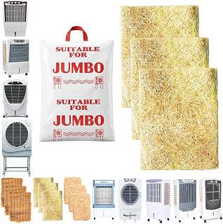 SAI PRASEEDA Air Cooler Jumbo Grass Cooling Pads – 21 x 28 Inches (54 x 70 cm) | 1 Set (3 Pads) | Jumbo Grass (Wood Wool) ... Price In India