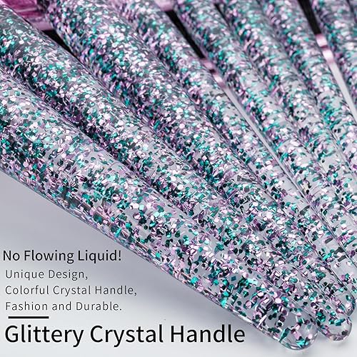 Miniatura 6 de Juego de brochas de maquillaje con purpurina profesional, juego de brochas de maquillaje veganas con estuche de ENZO KEN, juego de brochas de