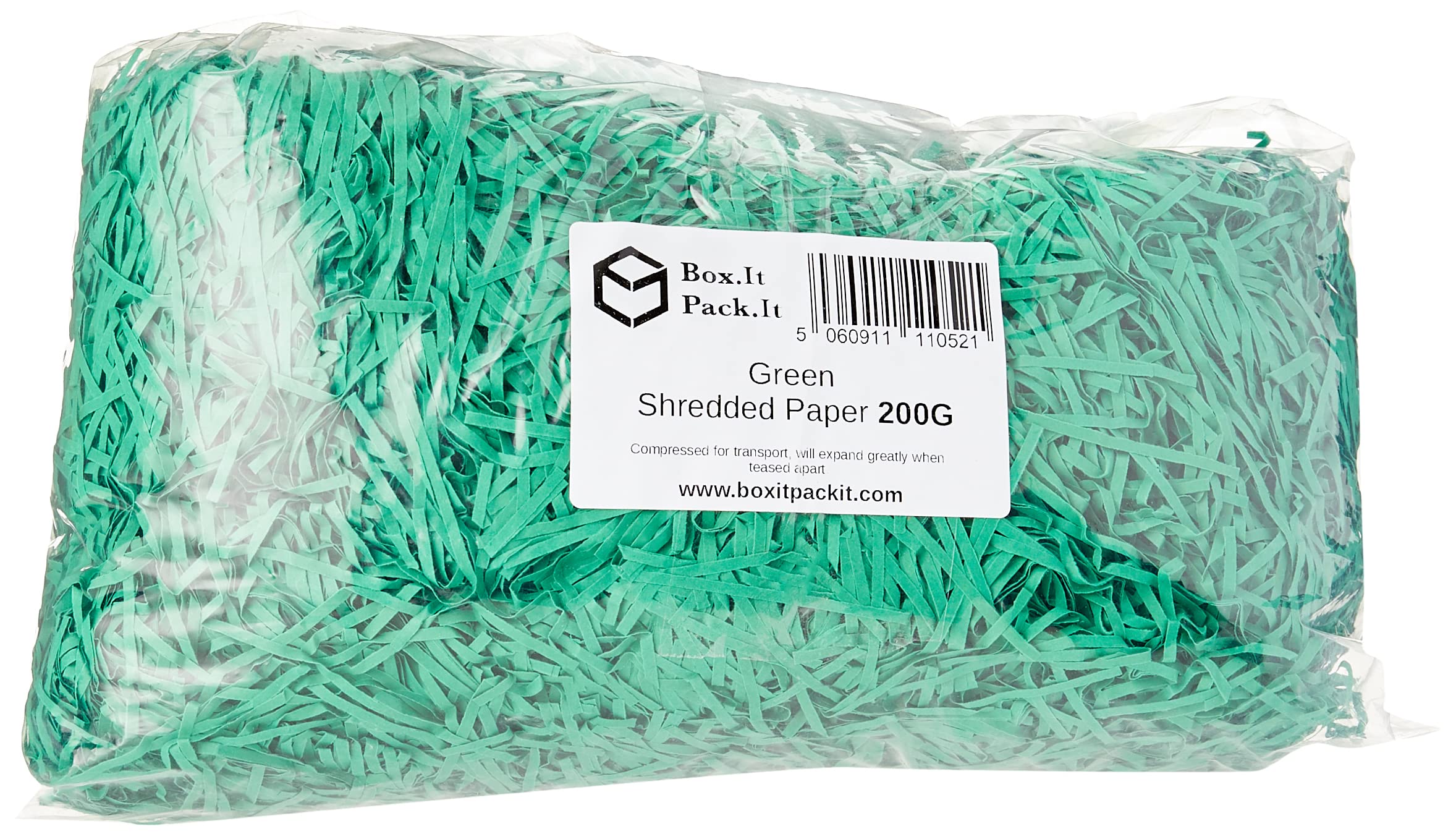 Box.it.pack.it Green Shredded Kraft Paper, 200g — image 1