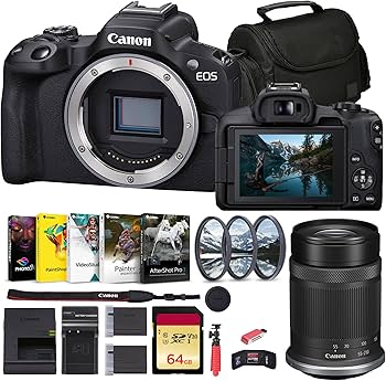 Amazon.com : Canon EOS R50 Mirrorless Camera (Black) (5811C002) +