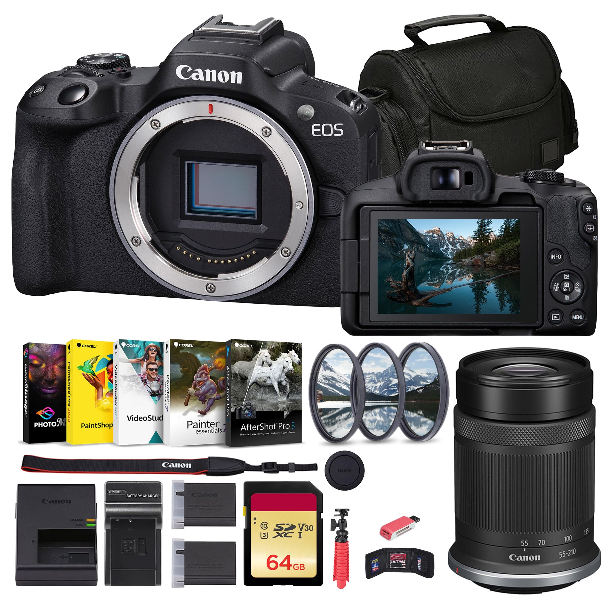 Amazon.com : Canon EOS R50 Mirrorless Camera (Black) (5811C002) +