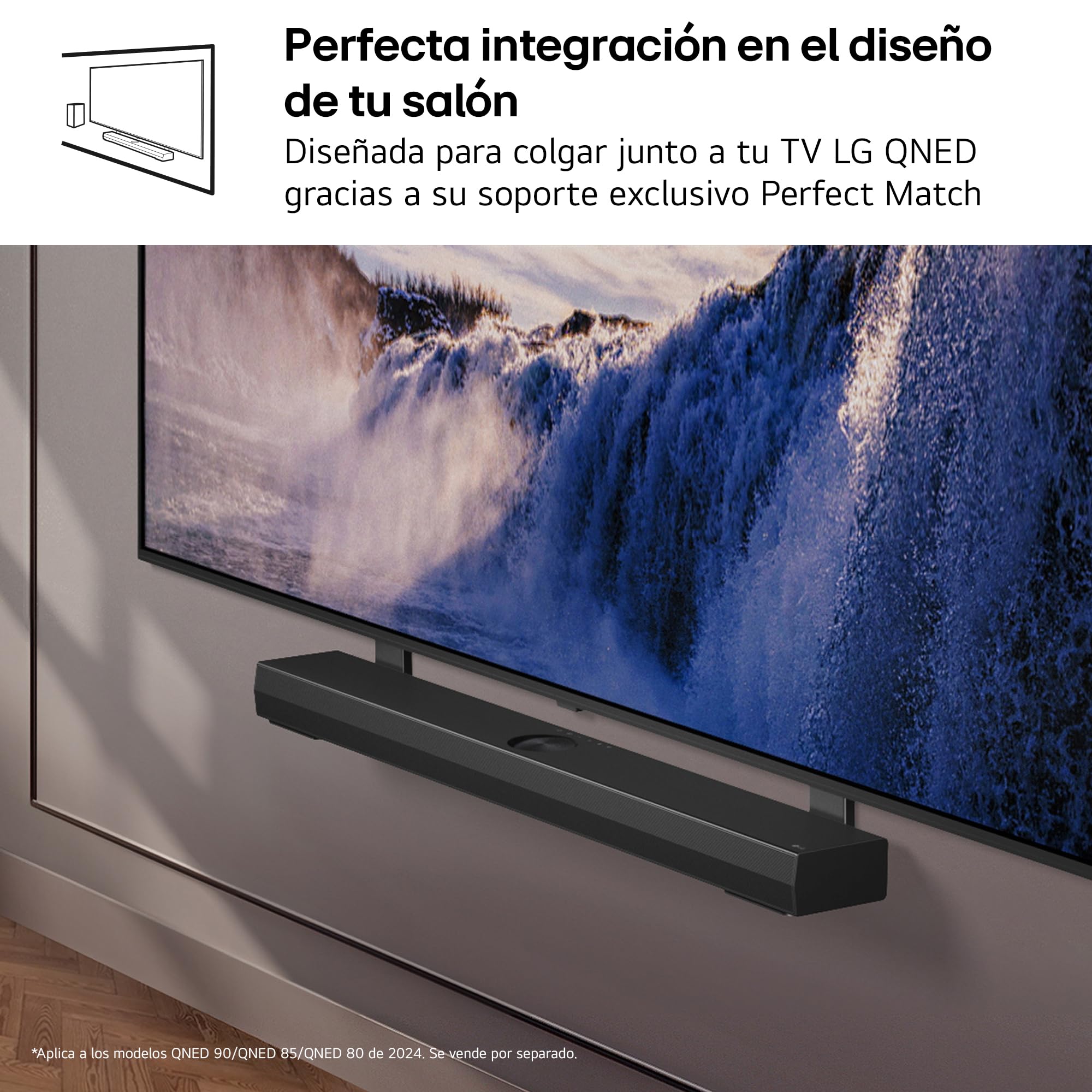 LG S70TY - Barra de Sonido Inteligente, 400W, 3.1.1 Canales, Sonido Envolvente Dolby Atmos y DTS, Amplia Conectividad, Bluetooth, USB, Entrada Óptica, Negro
