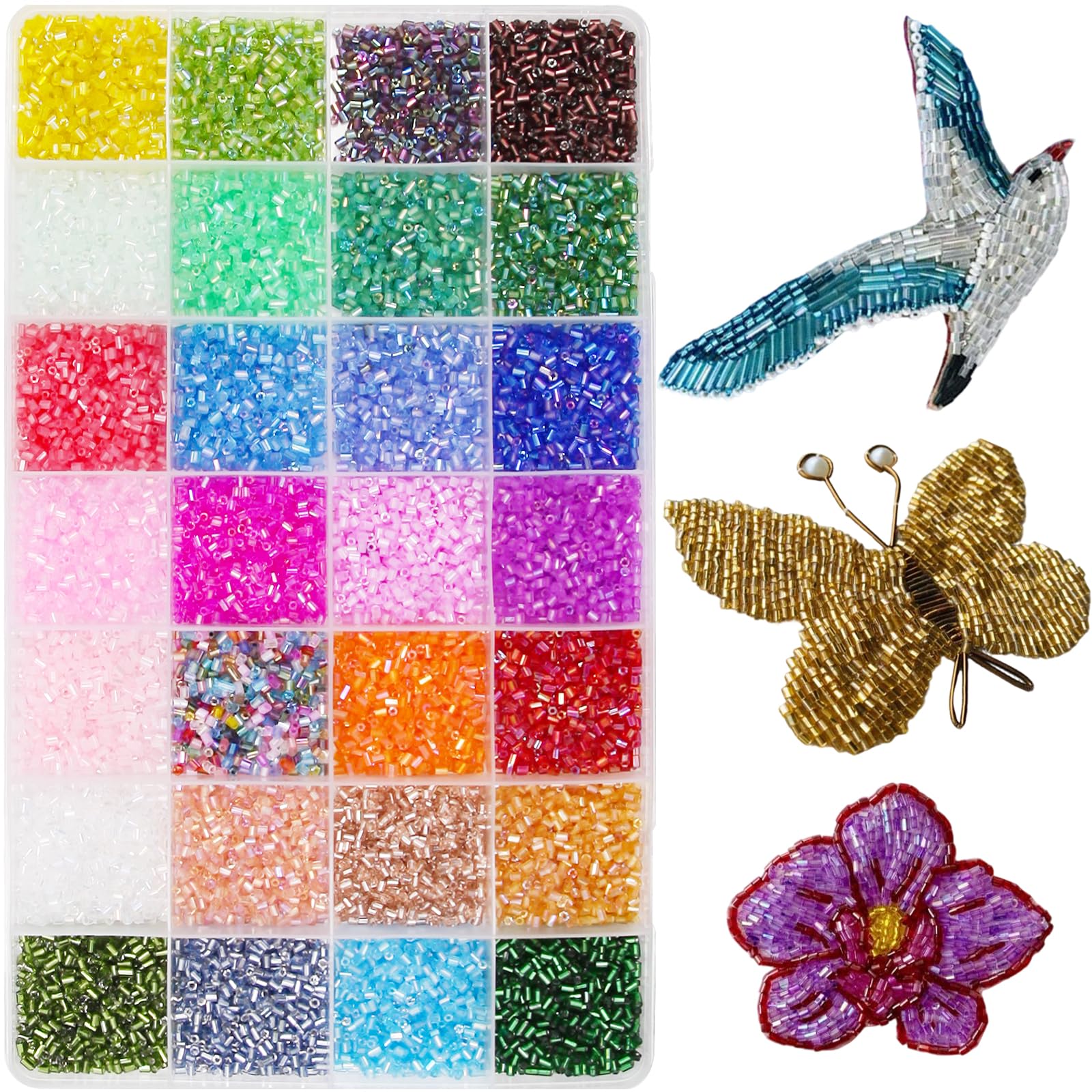 7mm Tube Seed Beads - 8400pcs for Jewelry Making -9 7mm Tube Seed Beads - 8400pcs for Jewelry Making -9