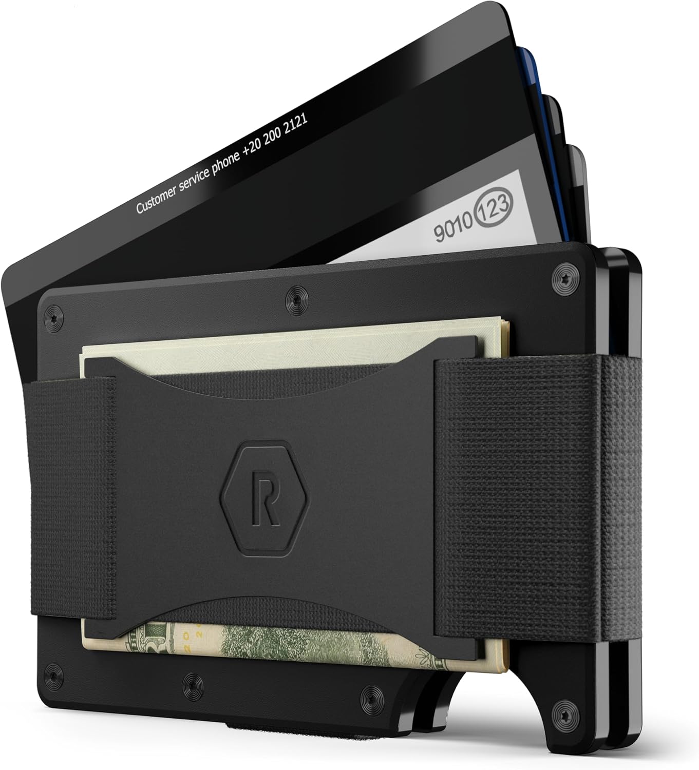 The Ridge NFL Wallet - New Orleans Saints - Slim Wallet, Card Holder, Carry up to 12 Cards RFID Safe, Blocks Chip Readers, Minimalist Wallet With Cash Strap & Extra Money Clip image 2