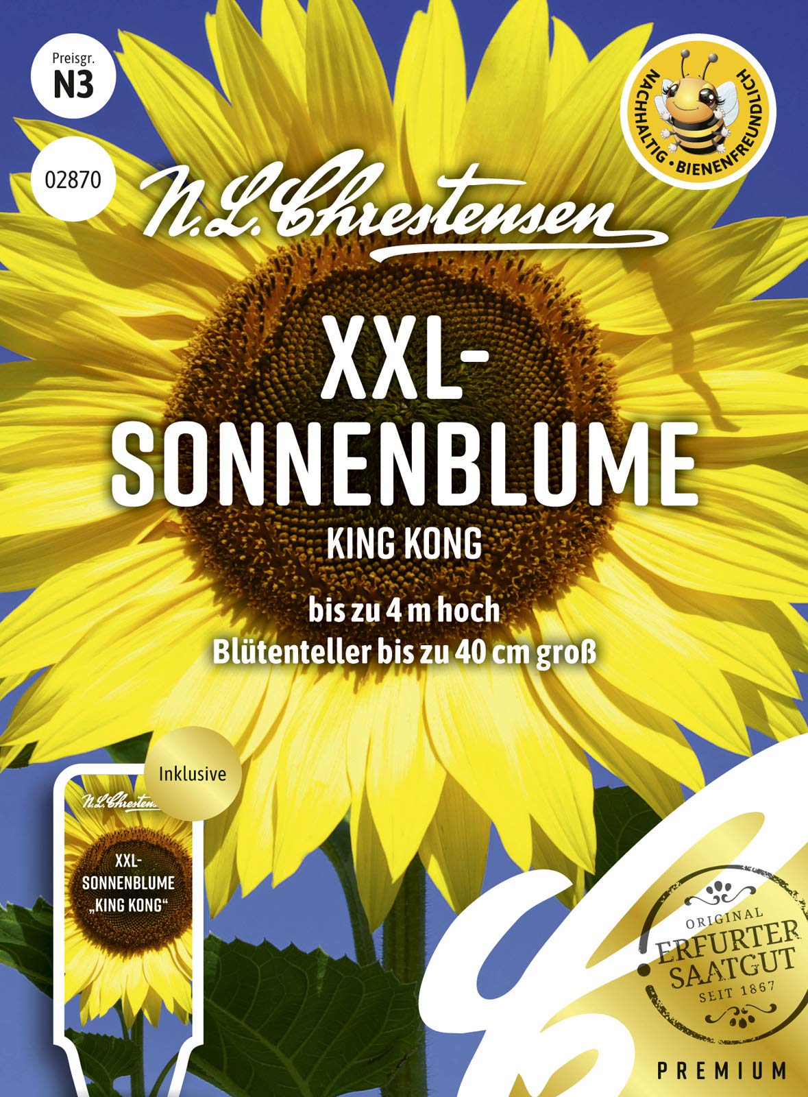 XXL- Sonnenblume King Kong Samen, Saatgut