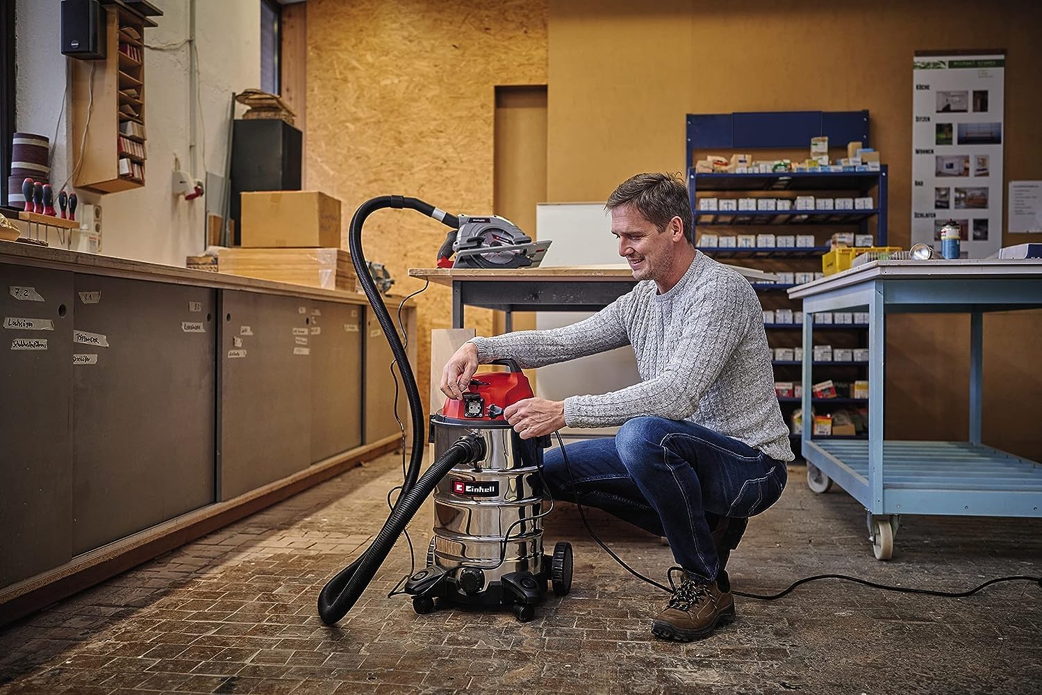 Einhell TC-VC 1930 SA Nass-Trockensauger 1500 Watt 30 l Edelstahlbehälter