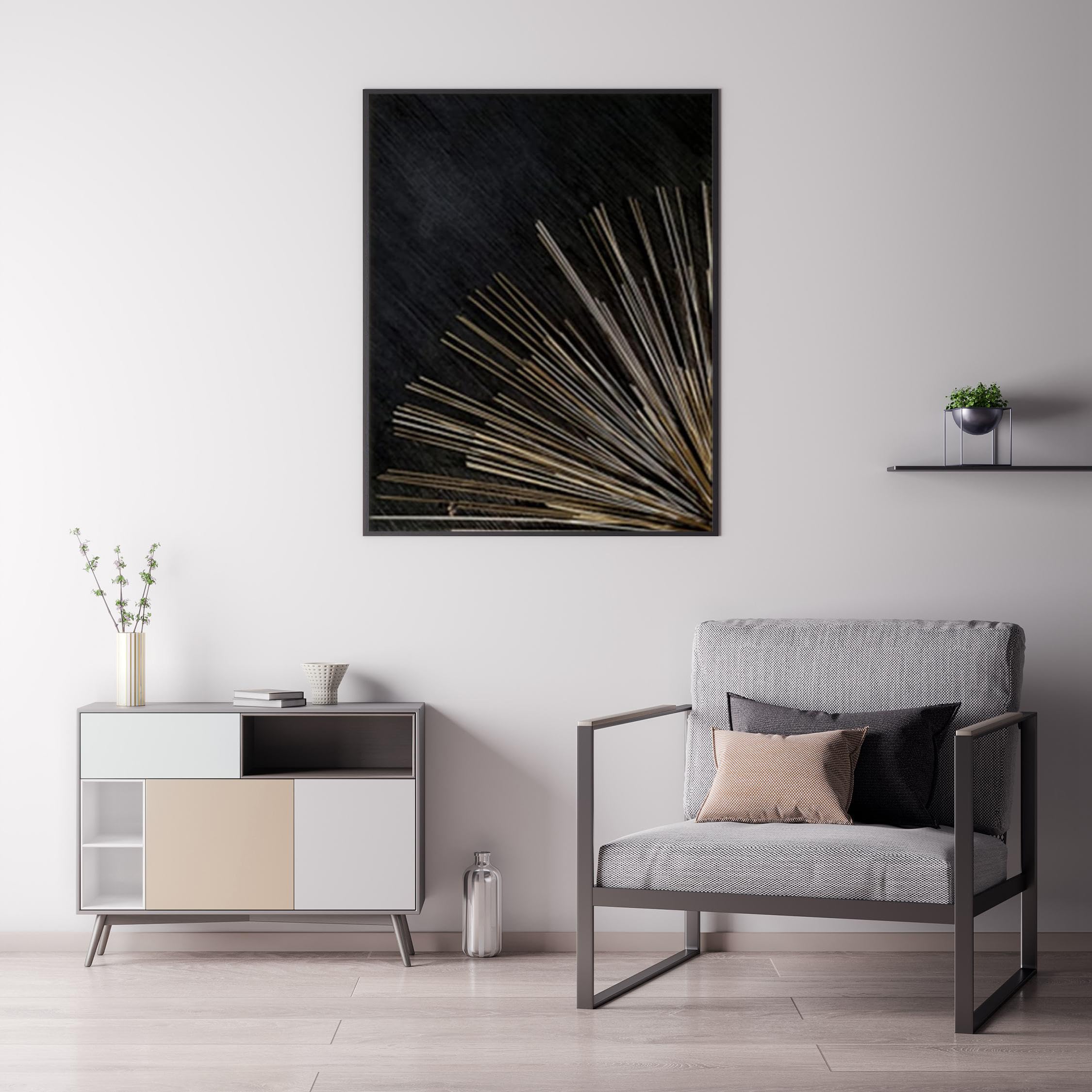 PYNVDD Poster su tela, arte moderna e minimalista astratta, set di poster bohémien, decorazione da parete geometrica, senza cornice (immagine 5,60 x 90 cm*3)…