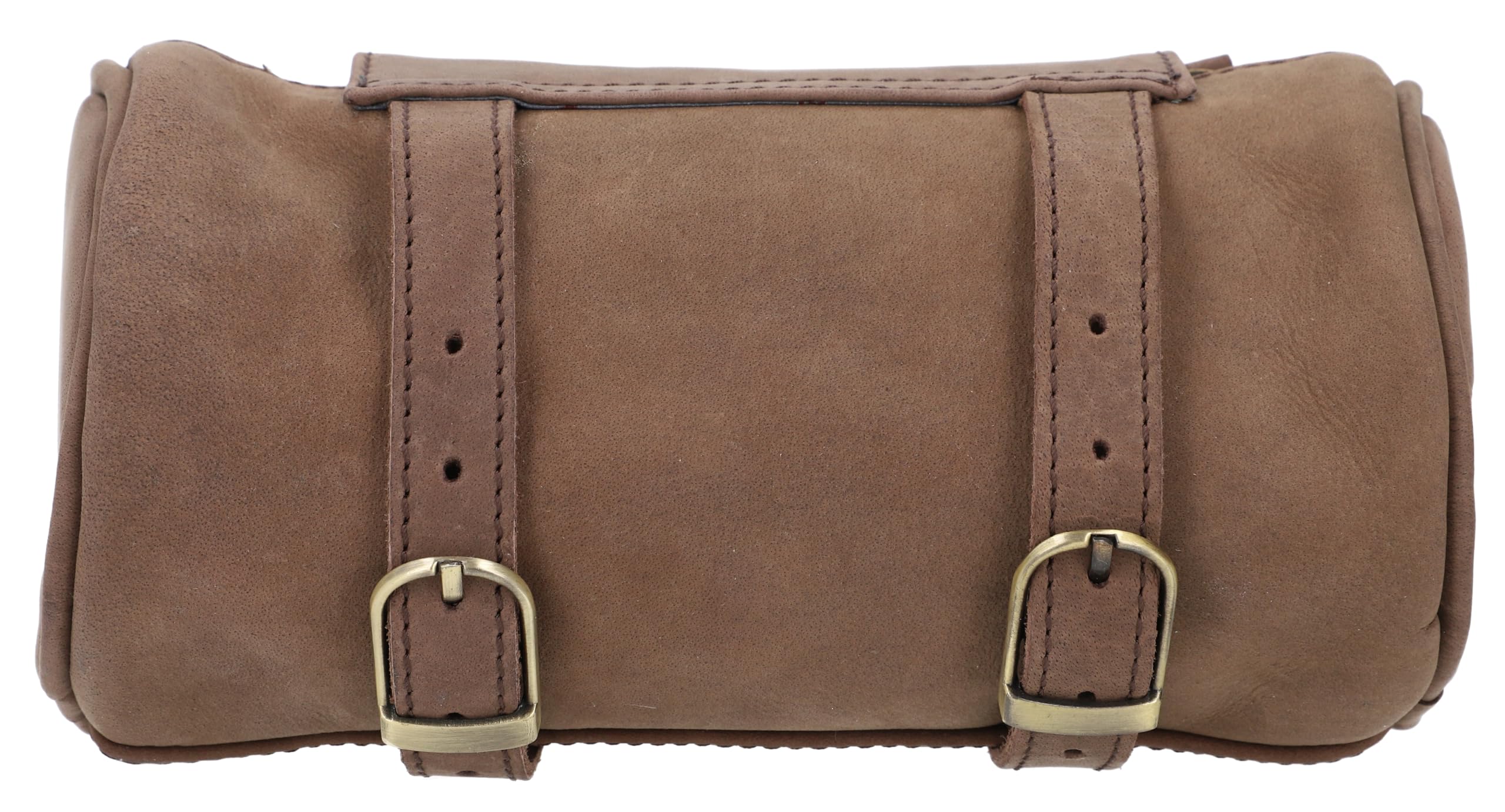 Gusti Cuir Studio - Sacoche pour vélo „Judith A.“ Sac pour Guidon de vélo Sac de Cadre en Cuir de Buffle Waterproof Marron foncé 2G14-20-4wp