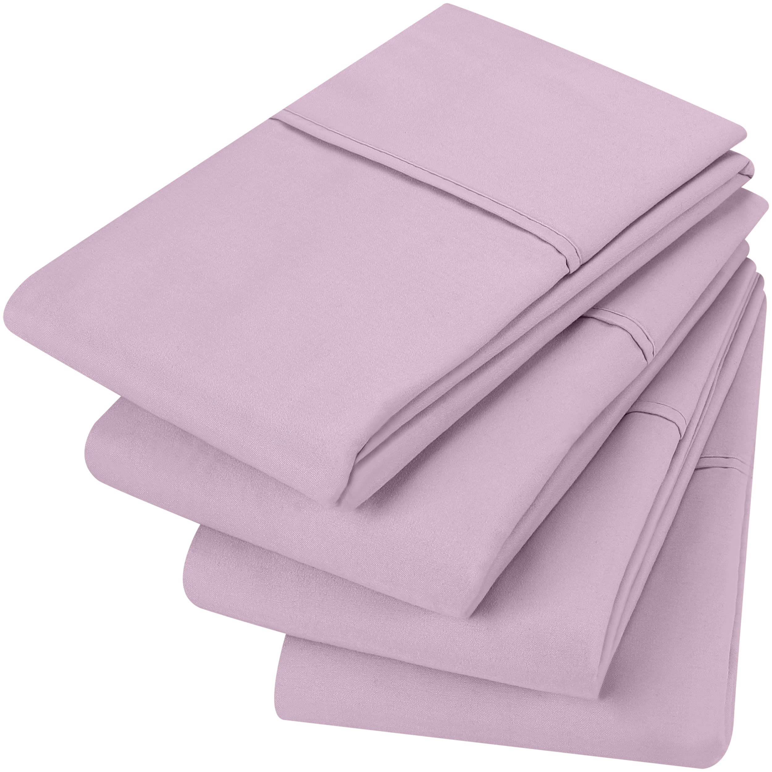 Utopia Bedding Queen Pillowcases - 4 Pack - Envelope Closure - Soft Brushed Microfiber Fabric - Shrinkage and Fade Resistant Pillow Covers Standard Size 20 X 30 Inches (Queen, Lavender)