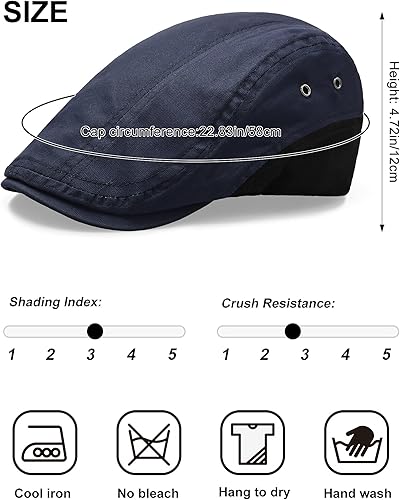 Miniatura 3 de Zhanmai 4 Pieces Newsboy Hats for Men Summer Cabbie Cap Newsboy Flat CapIvy Cap Newsboy Hunting Hat for Men