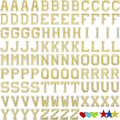 Miniatura 15 de Jongdari Parches para planchar con letras y números para ropa, parches bordados de 2 pulgadas con letras del alfabeto para chaqueta letterman