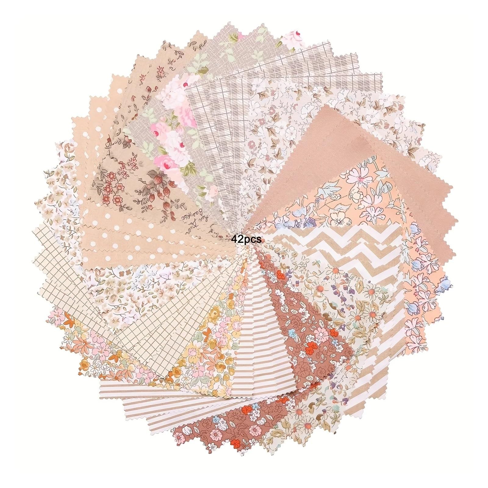 Stoffreste Zum Basteln 42-teiliges Quiltstoff-Charm-Paket