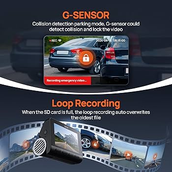 Amazon.com: 70mai 4K Dash Cam Front and Rear with STARVIS