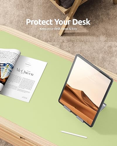 Miniatura 472 de YSAGi Protector de escritorio de cuero, tapete de oficina, alfombrilla grande para mouse, antideslizante, de piel sintética, almohadilla