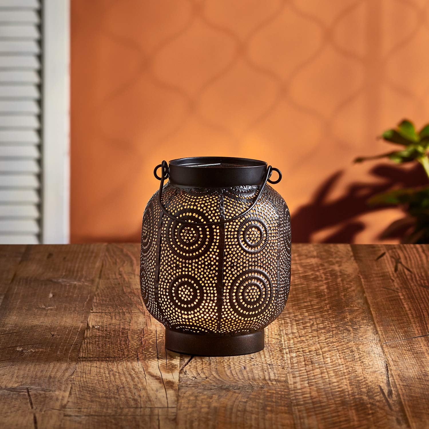 Lights4fun - Catena Di 10 Lanterne Solare Con LED A Luce Bianco Caldo Per Uso In Esterni