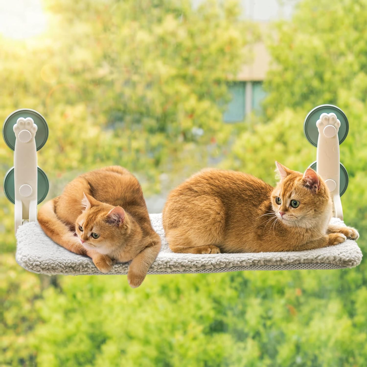 Cat Window Hammock Durable Cat Window Perch for Cats Reversible Mat Use YearAround Foldable Cat