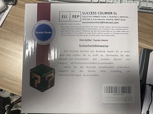 Vista 22 de Yundu Alcancía de cerámica para adultos debe romperse para abrir, banco de monedas genial para niños, alcancía divertida para niñas y niños, caja
