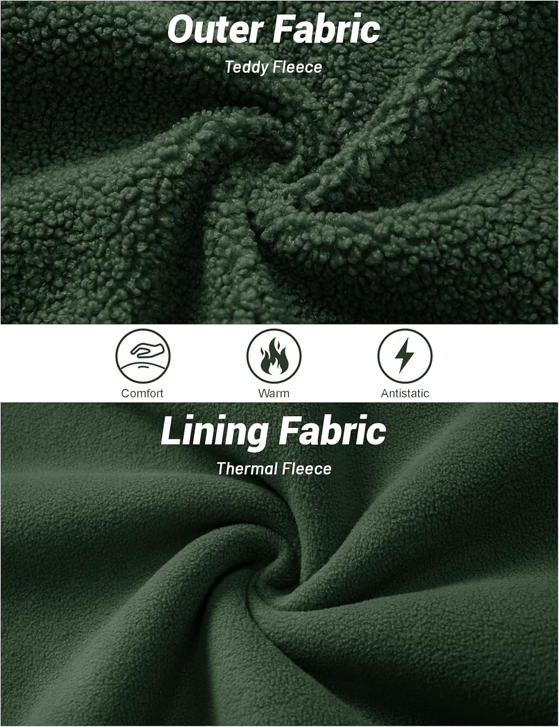 YUCOLEN Womens Fleece Jacket Button Down Sherpa Jacket Long Sleeve Teddy Coat Fuzzy Winter Warm Outerwear with Pockets - Image 5