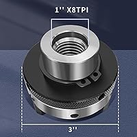 Vista 2 de Juego de Portabrocas de Tornio de Madera de 3 Pulgadas 3 Mandíbulas Portabrocas de Tornio Autocentrantes Rosca 1 x 8TPI Portabrocas de Tornio