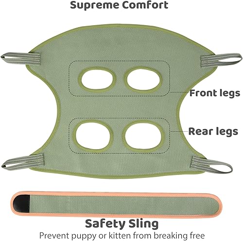 Miniatura 14 de Guzekier Arnés de hamaca de aseo para perros y gatos para perros, arnés para perros para aseo, bolsa de sujeción para hamaca para perros
