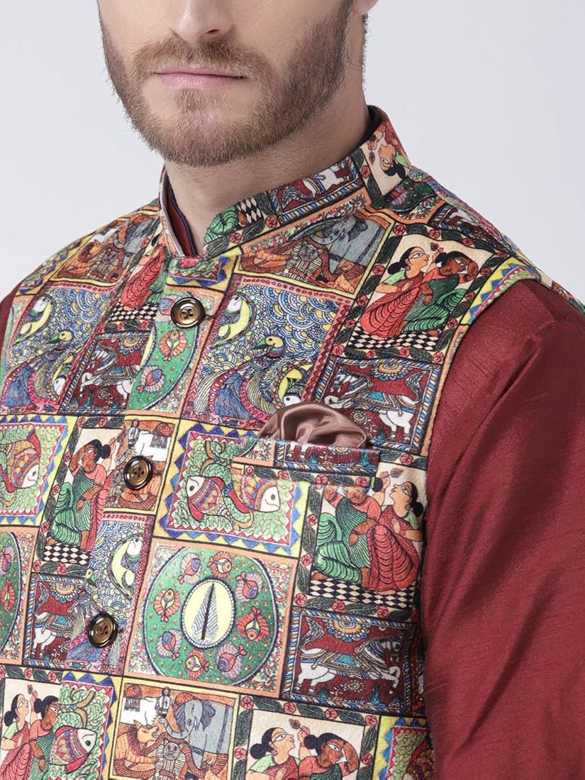 Buy hangup 3pc Kurta Pajama Basket New_3PC_55AMahroon-KPW_40