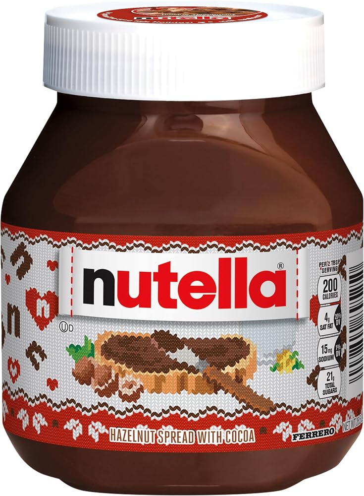 Nutella Hazelnut Spread With Cocoa For Breakfast, 26.5 Oz Jar, Holiday Baking And Desserts - packaging may vary