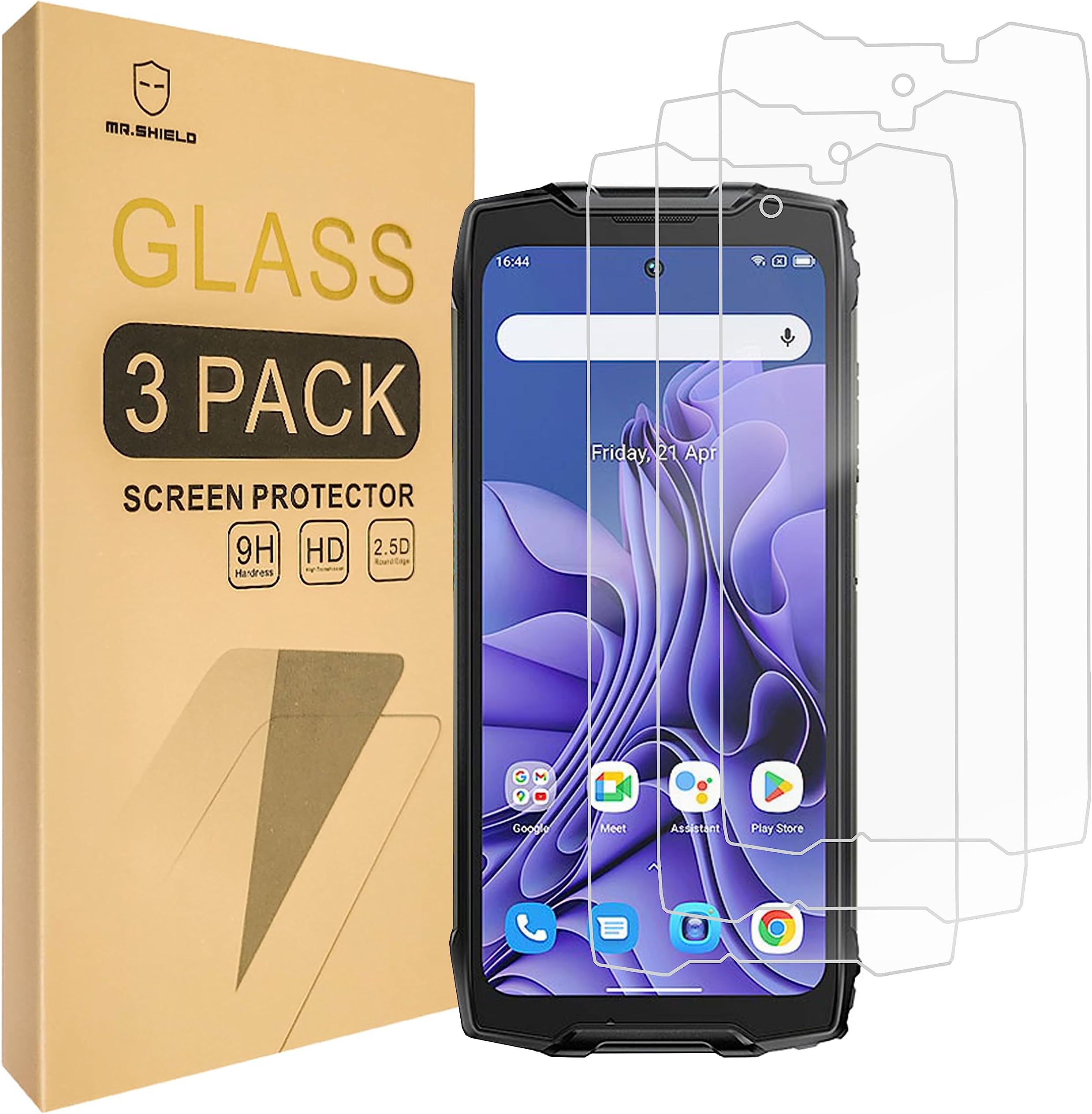 Mr.Shield [3-Pack] Screen Protector For Blackview BV9300 / BV9300 Pro [Tempered Glass] [Japan Glass with 9H Hardness] Screen Protector