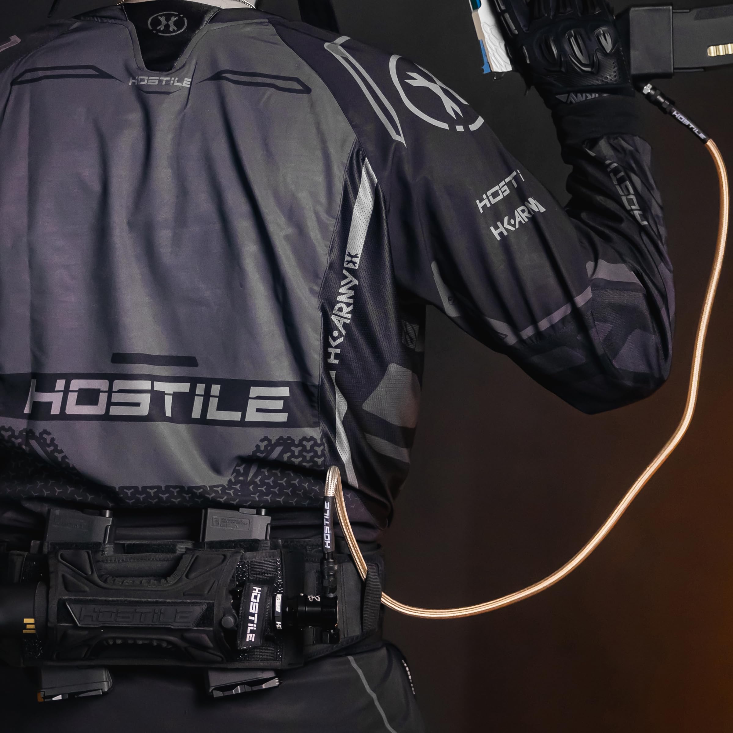 HK Army Hostile Airsoft Flex Line Schlauch 106,7 cm Schnelltrennung für HPA-Tanks (Gold)