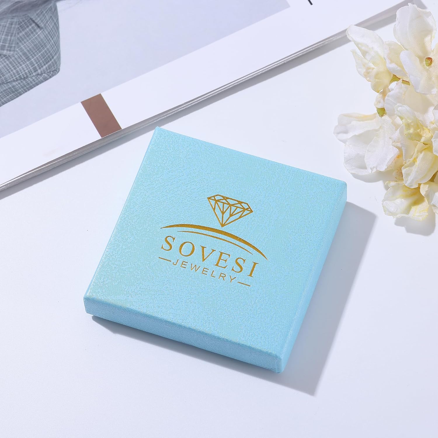 sovesi Chunky Gold Hoop Earrings for Women with 925 Sterling Silver Post, 14K Gold Plated Hoops Earrings - Image 6