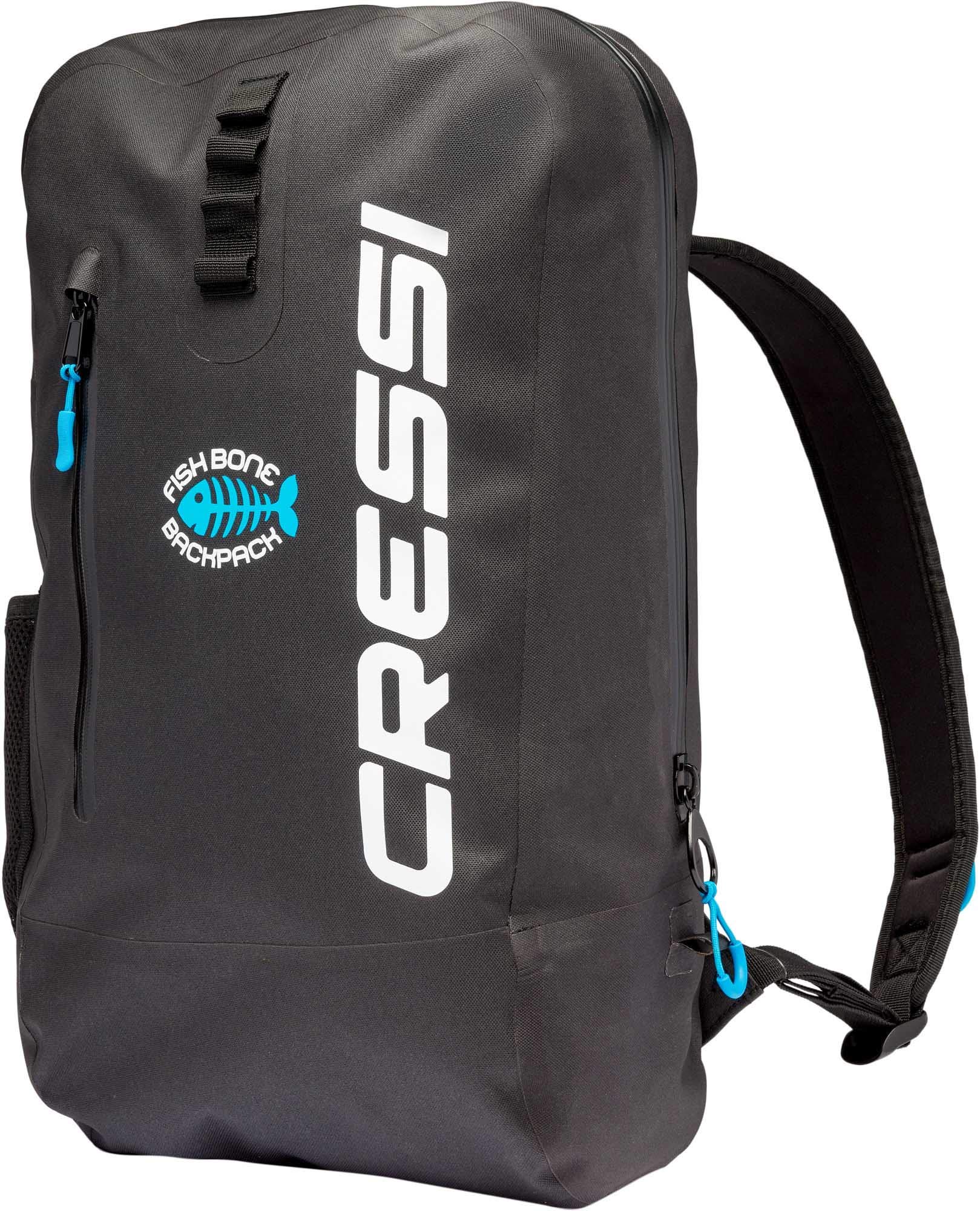 Cressi Fishbone Dry Backpack Black/Light Blue
