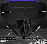 Vista 4 de RDX Protector de ingle para boxeo, Muay Thai, Kickboxing y lucha MMA, equipo abdominal de cuero de piel Maya para entrenamiento de artes marciales