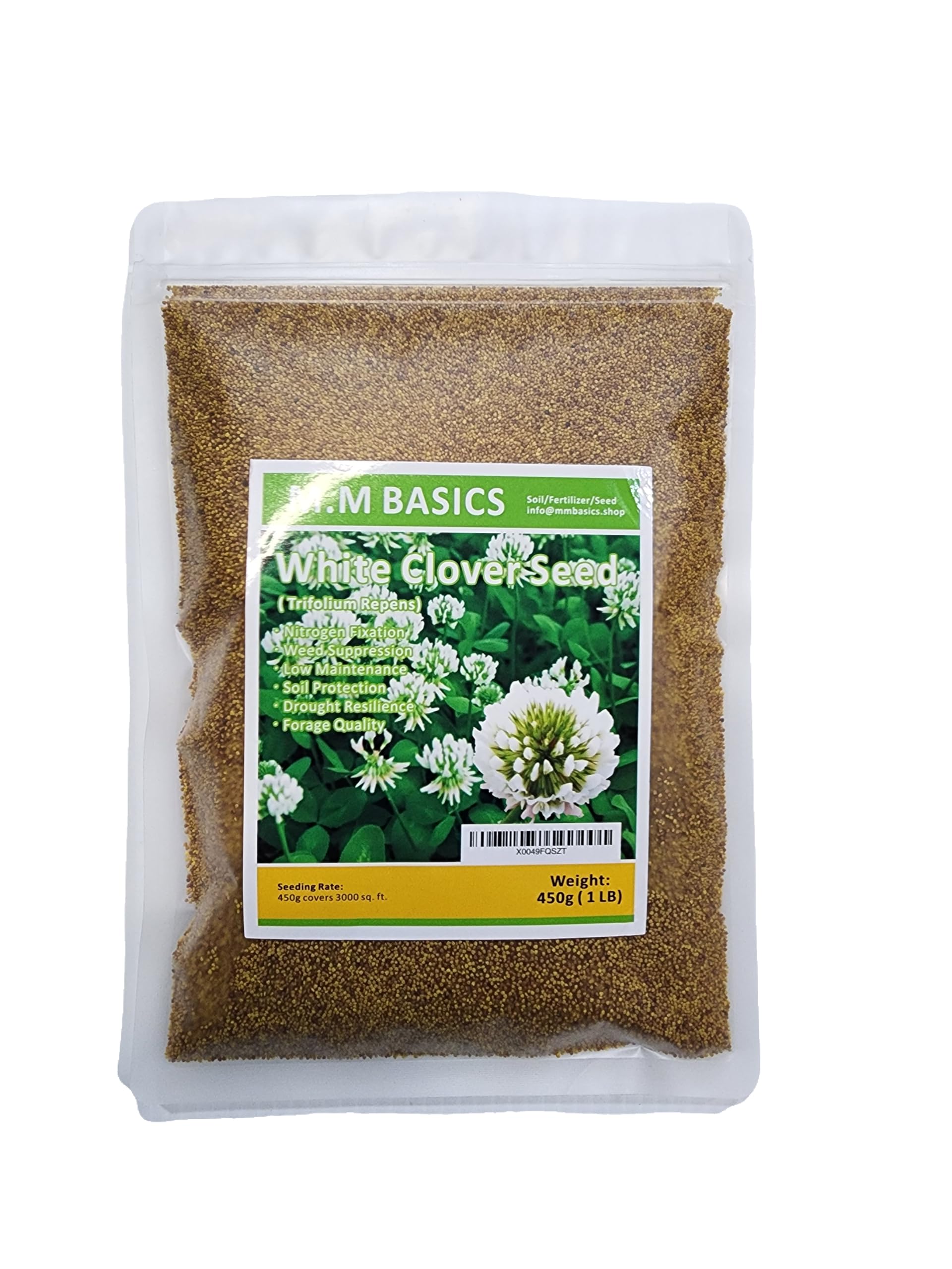 1 Pound Dutch Lawn White Clover Seed - White Clover Seeds for Lawn