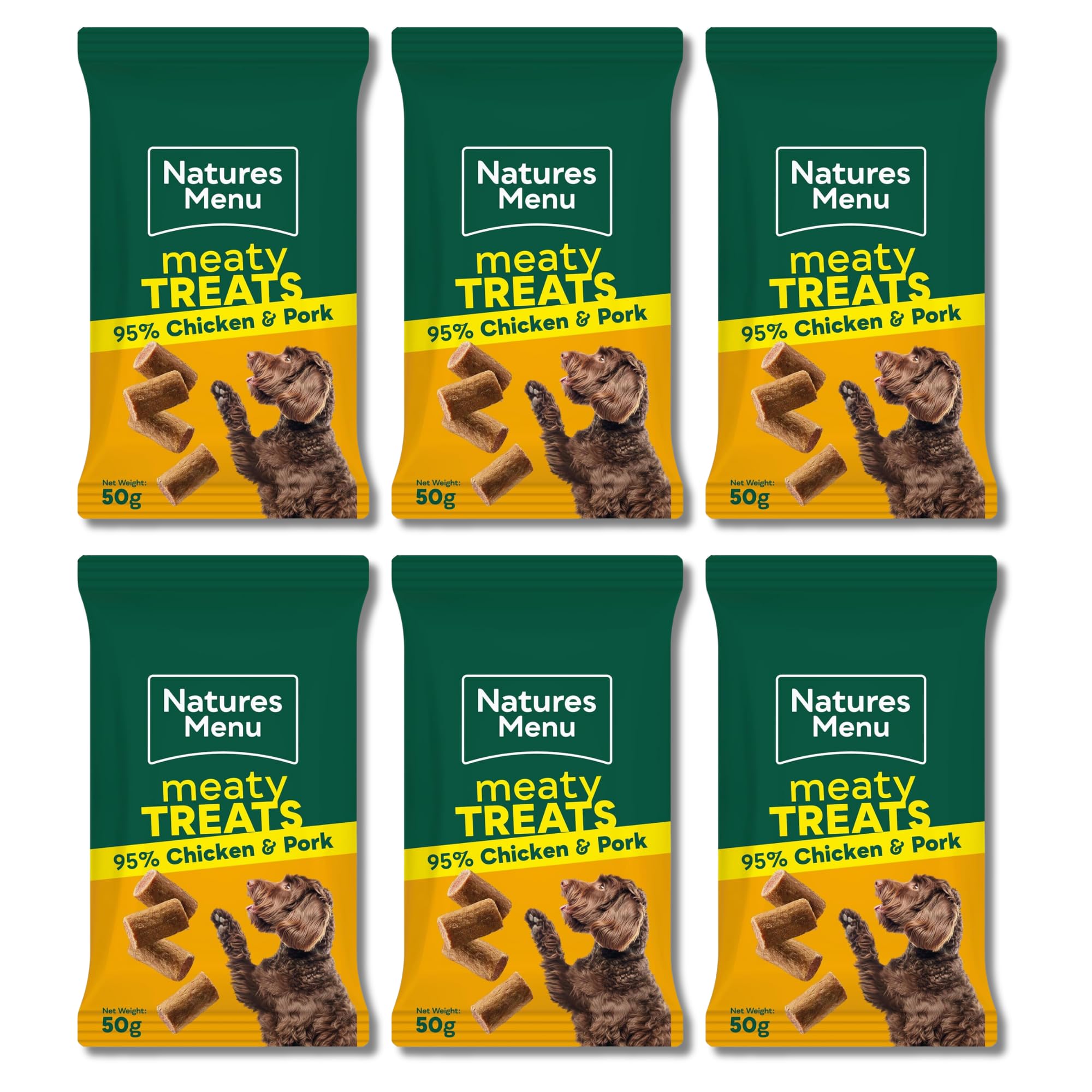 Natures Menu Original Chicken Real Meaty Dog Treats 6 x 50g