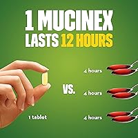 Vista 5 de Mucinex DM Medicina para la tos y la congestión del pecho de 12 horas, expectorante y supresor de la tos, dura 12 horas, potente alivio de síntomas