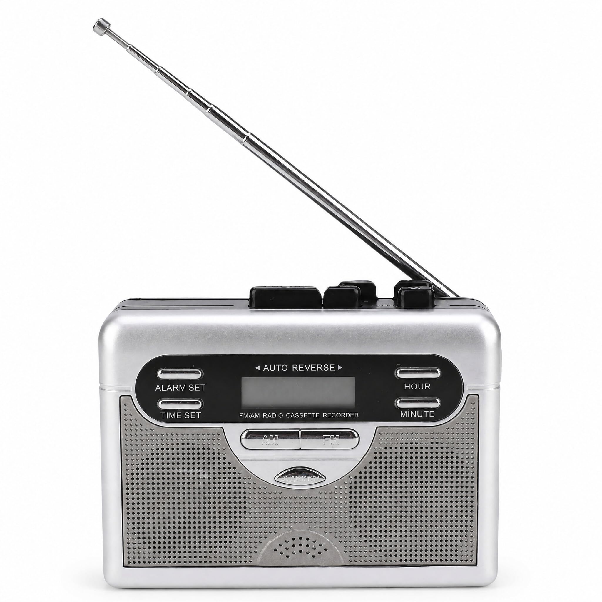 Luocute Odtwarzacz Kasetowy, Radio AM FM, Retro Odtwarzacz Kasetowy, Magnetofon z funkcją Szybkiego Przewijania do Przodu, Automatycznym Odtwarzaniem w Pętli do Tyłu, Wbudowany Głośnik