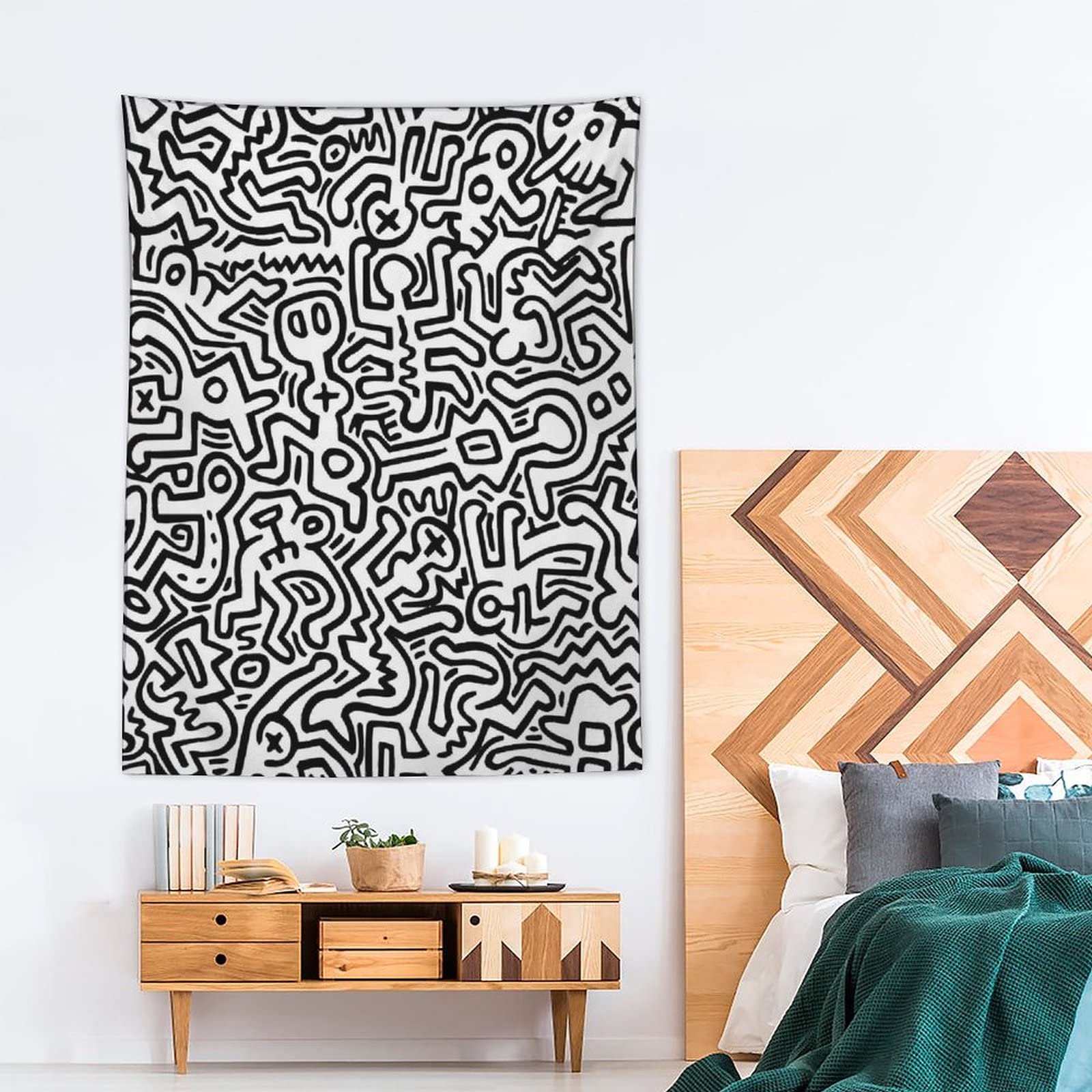 キースヘリング Keith Haring ウォールデコ シャワーカーテン