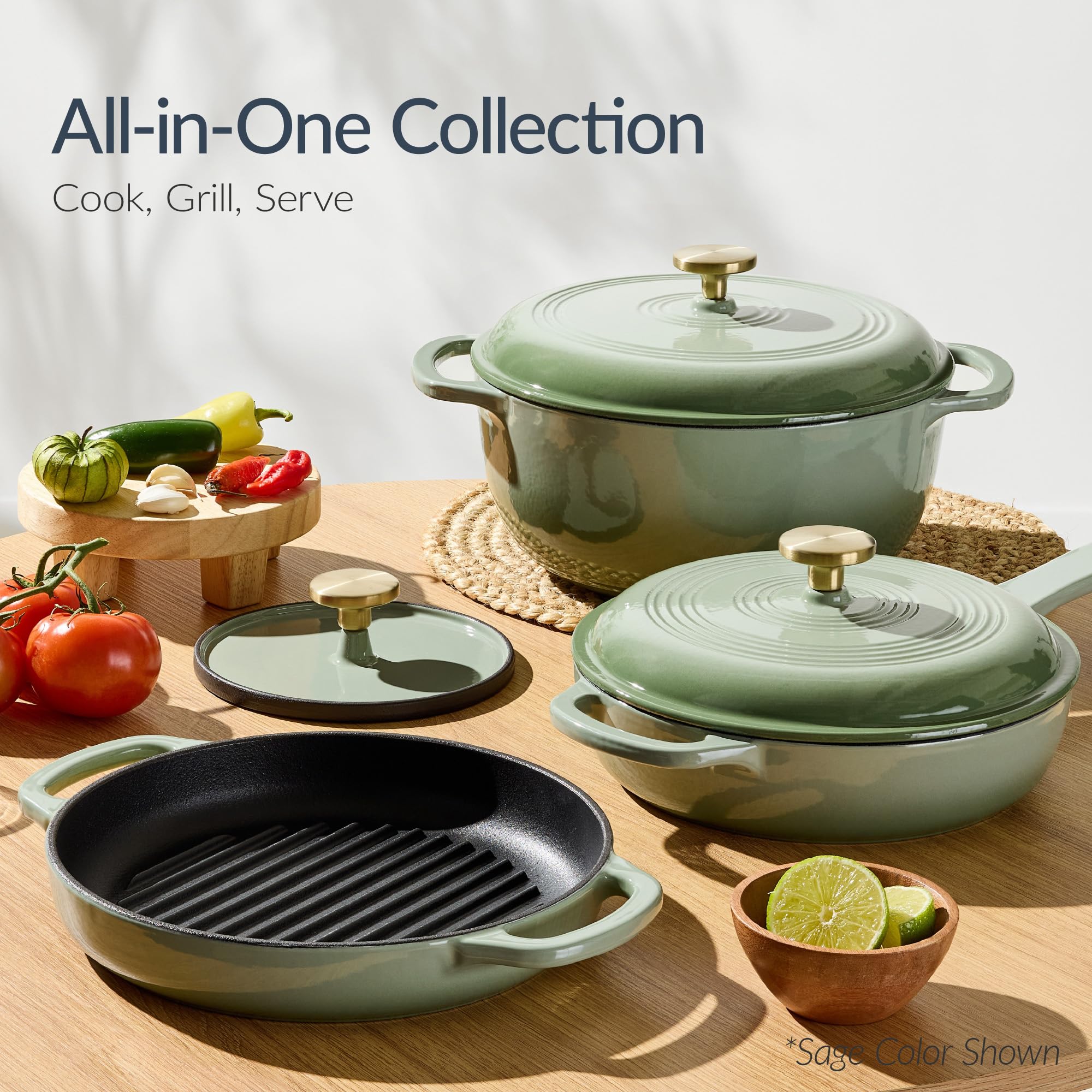 Amazon.com: Best Choice Products 6-Piece Cast Iron Cookware Set