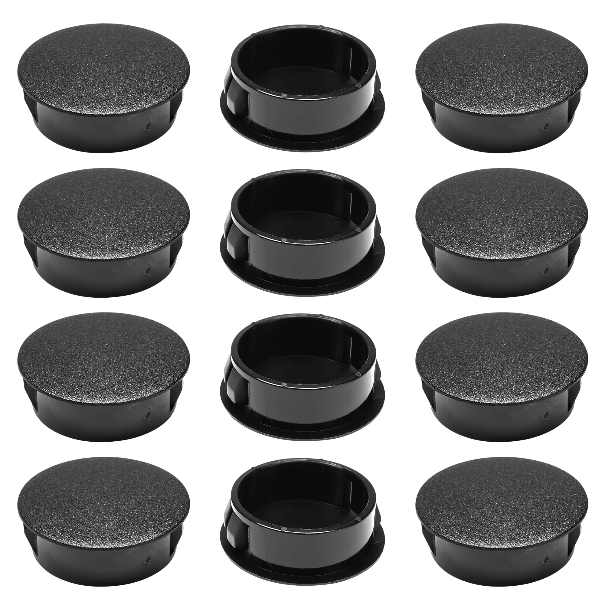 Plastic Hole Plugs, Snap Lock Panel Flush Door Screw Shelf, Round Drill Covers for Cabinets and Furniture