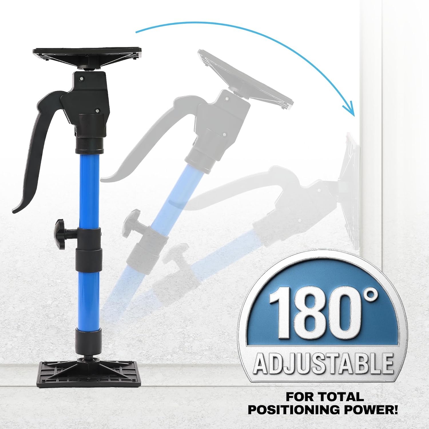 All New 2026 Complete Home Installation Kit - Heavy Duty Ladder Stabilizer with Anti-Slip Feet + Third Hand Cabinet Jacks (176 LB Capacity) for Exterior Work, Gutters, Upper Cabinet Installation